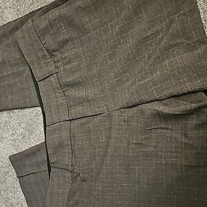 J🔹️Brown Plaid Bootcut Dress Pants